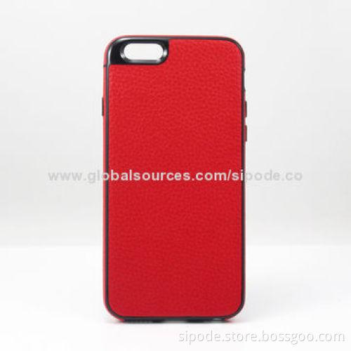 Protective TPU leather case for iPhone 6, customized design